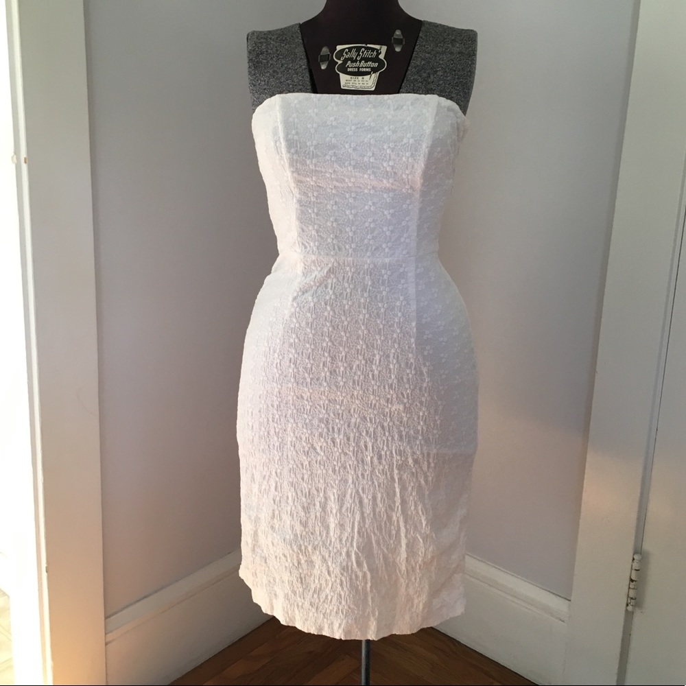 Sexy white eyelet dress
